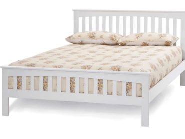 Amelia Wooden Bed Frame (Opal White)