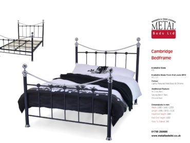 Cambridge Metal Bed Frame (Black and Chrome)