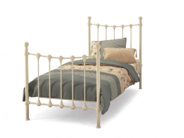Marseilles Metal Bed Frame (Ivory Gloss)