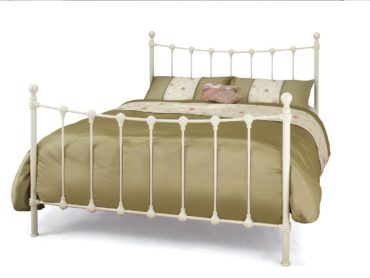 Marseilles Metal Bed Frame (Ivory Gloss)