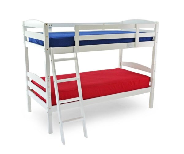 Moderna Bunk Bed (White Finish)