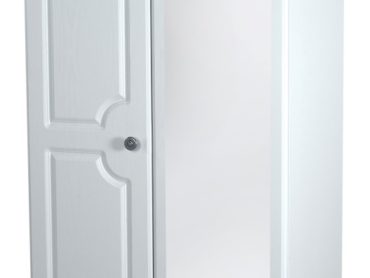 Pembroke 2 Door Mirror Robe  (White)