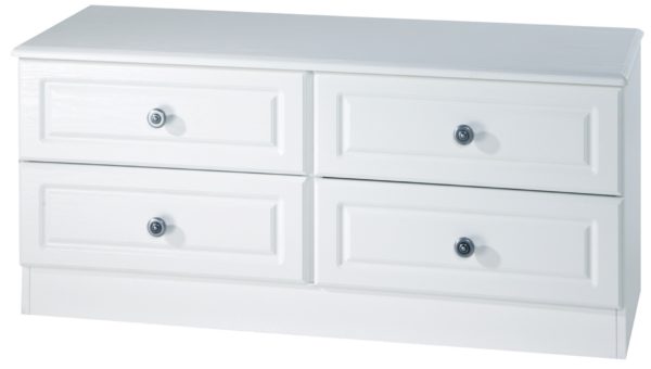 Pembroke 4 Drawer Bed Box (White)