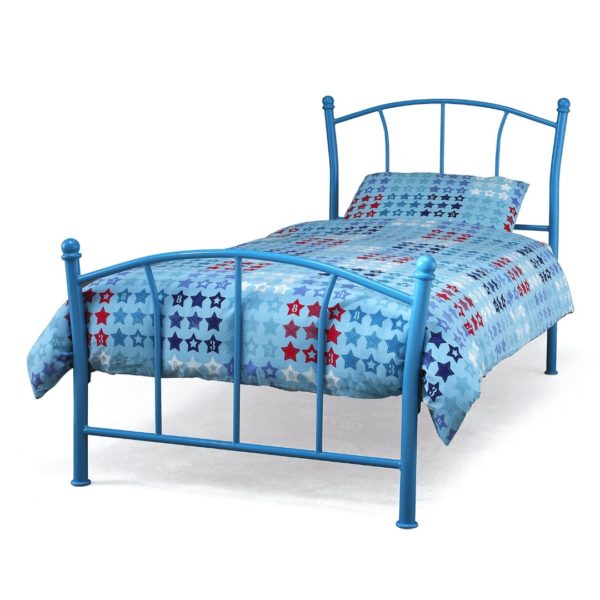 Penny Metal Bed Frame (Blue)